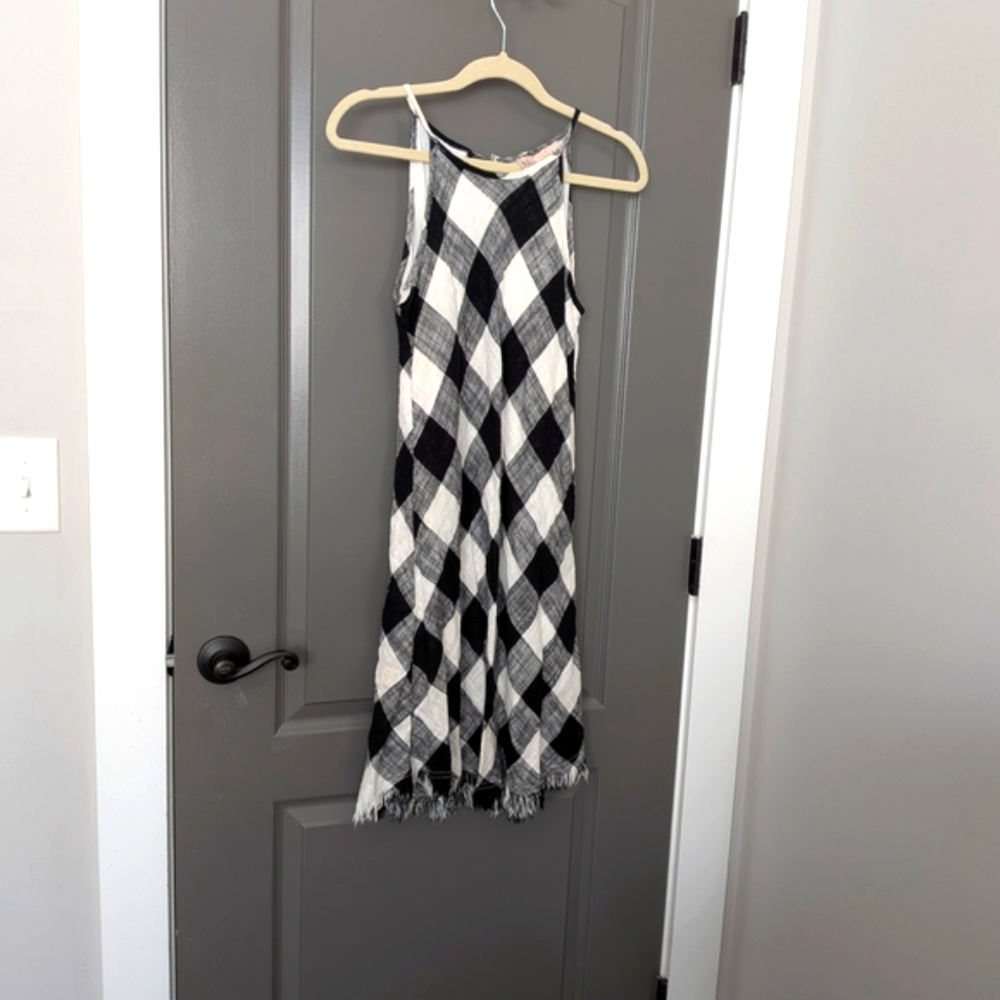 Philosophy Black and White Checkered Dress
